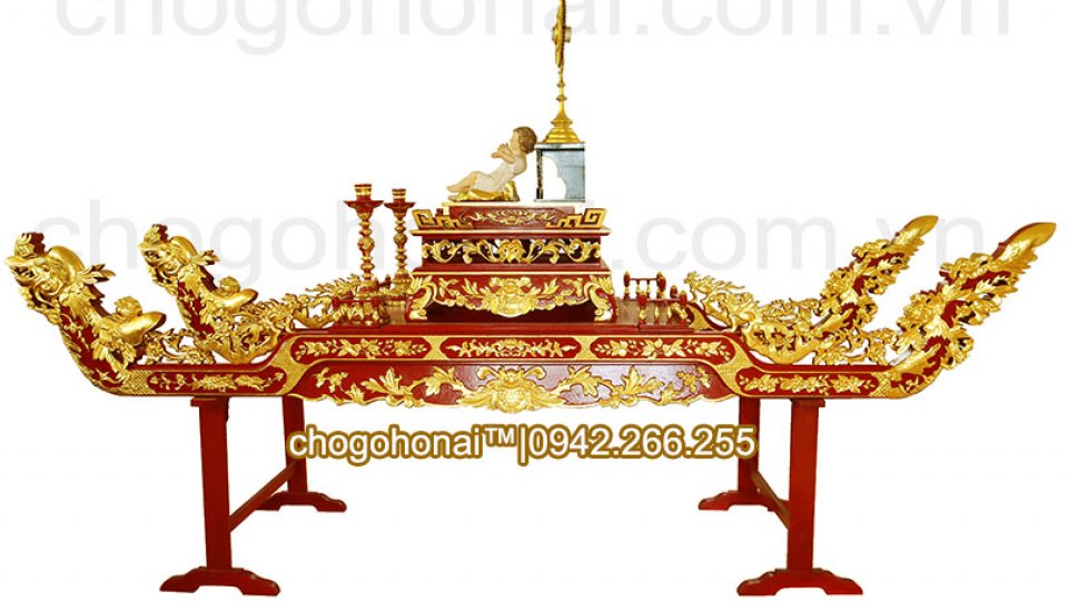 KIỆU RƯỚC LỄ | SƠN SON THẾP VÀNG